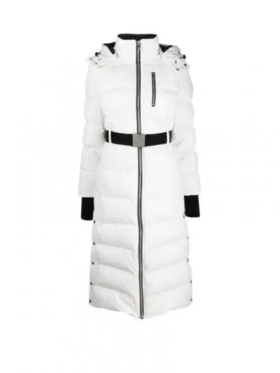 Cloud Belted Hooded Long Padded White - MOOSE KNUCKLES - BALAAN 2