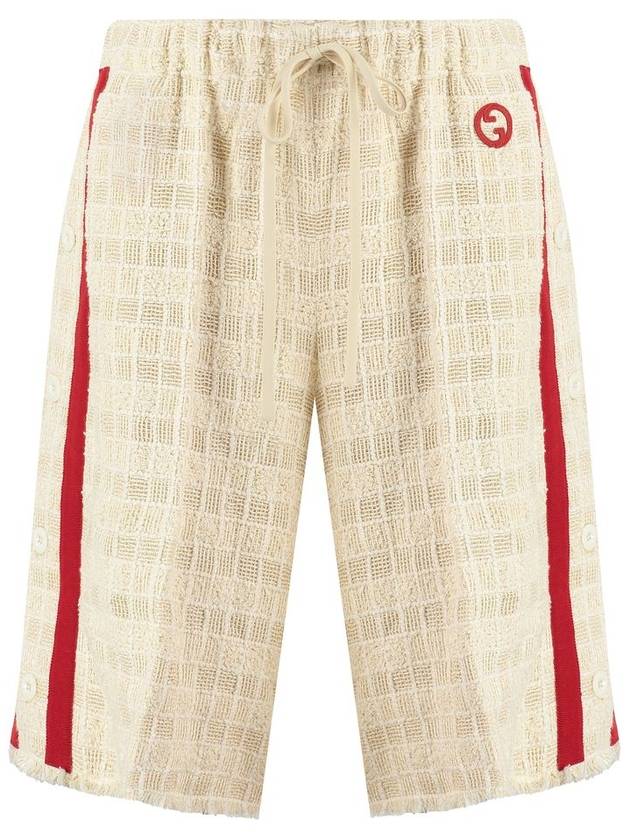 Interlocking G Tweed Shorts Ivory - GUCCI - BALAAN 2