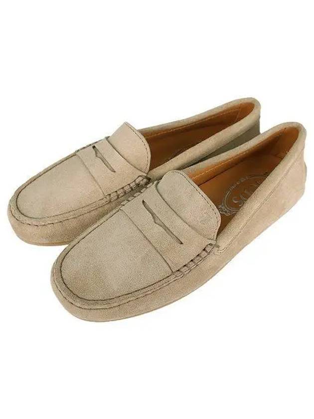 Gommino Suede Driving Shoes Beige - TOD'S - BALAAN 2