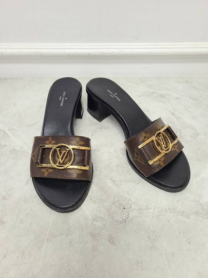 Monogram Dauphin Lock It Mule Slippers 37 5 - LOUIS VUITTON - BALAAN 2