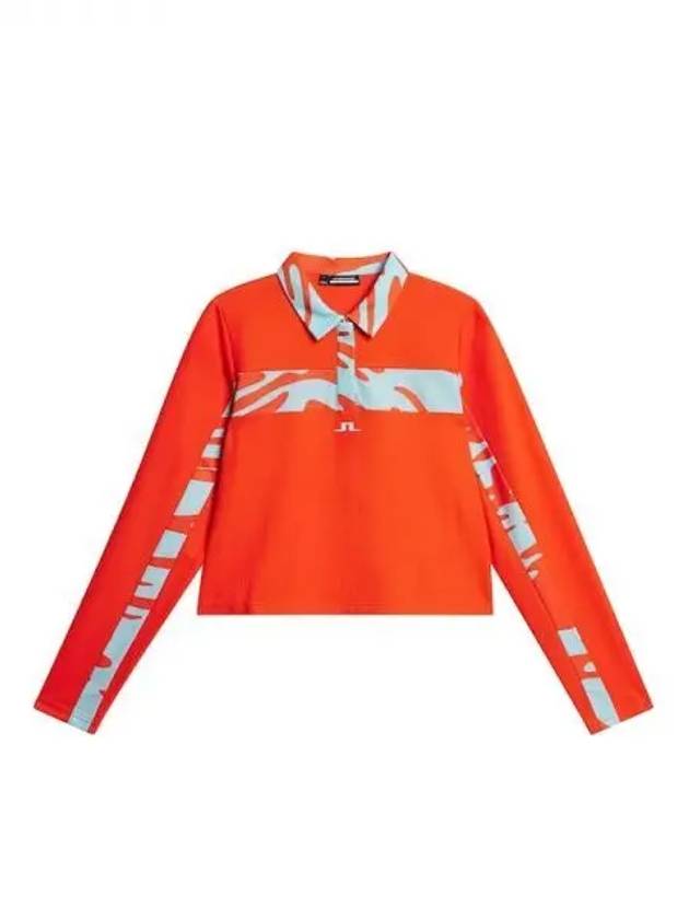 Golf Women s Zahara Long Sleeve Polo Shirt T Tangerine Tango GWJ09185G016 Domestic Product GR5Y24061418740 - J.LINDEBERG - BALAAN 1