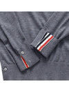 4 Bar Armband Classic Merino Wool Knit Top Dark Grey - THOM BROWNE - BALAAN 6