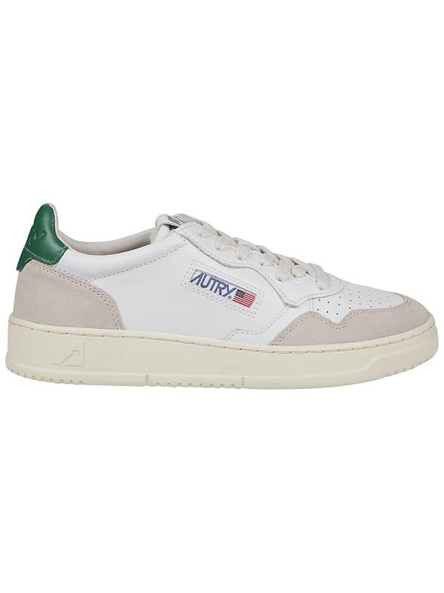 Men's Medalist Leather Low Top Sneakers Green Tab - AUTRY - BALAAN 2