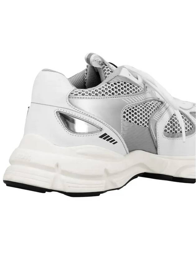 Men's Marathon Runner Low Top Sneakers White Silver - AXEL ARIGATO - BALAAN 5