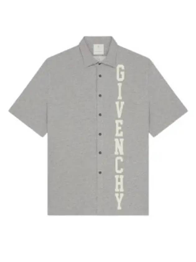 College Cotton Short Sleeve Shirt Grey - GIVENCHY - BALAAN 2