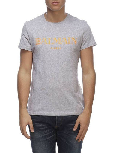 T-shirt a maniche corte con maxi stampa Balmain Paris - BALMAIN - BALAAN 1