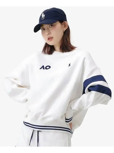 W Australian Open Fleece Sweatshirt White - POLO RALPH LAUREN - BALAAN 1