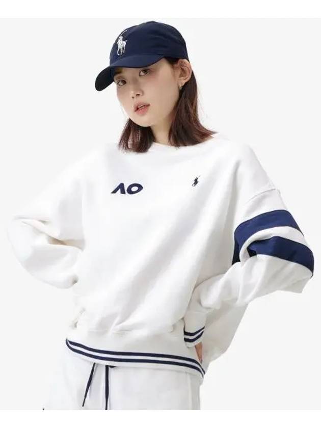 30 points paid W Australian Open Fleece Sweatshirt White - POLO RALPH LAUREN - BALAAN 1