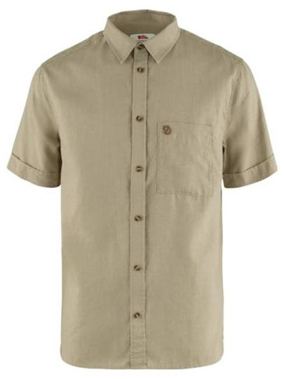 Men's Ovik Travel Short Sleeve Shirt Sand Stone - FJALL RAVEN - BALAAN 2