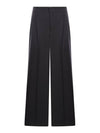 Wool Straight Pants Black - AMI - BALAAN 1