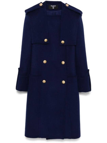 Balmain Coats Blue - BALMAIN - BALAAN 1