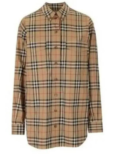 Vintage Check Overfit Shirt Beige - BURBERRY - BALAAN 2