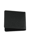 Stitched Leather Bifold Half Wallet Black - MAISON MARGIELA - BALAAN 5