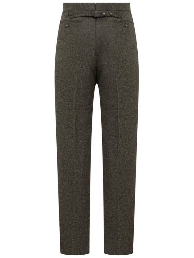 Shetland Classic Backstrap Straight Pants Black - THOM BROWNE - BALAAN 3