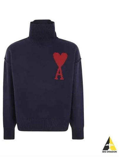 De Coeur Turtleneck Navy - AMI - BALAAN 2