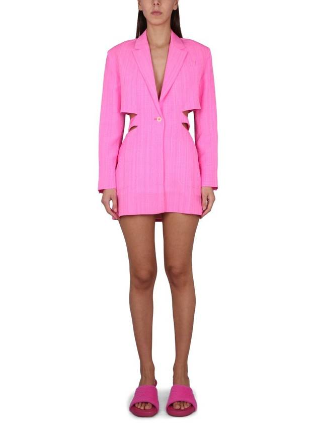 La Robe Bari Blazer Midi Dress Pink - JACQUEMUS - BALAAN 2