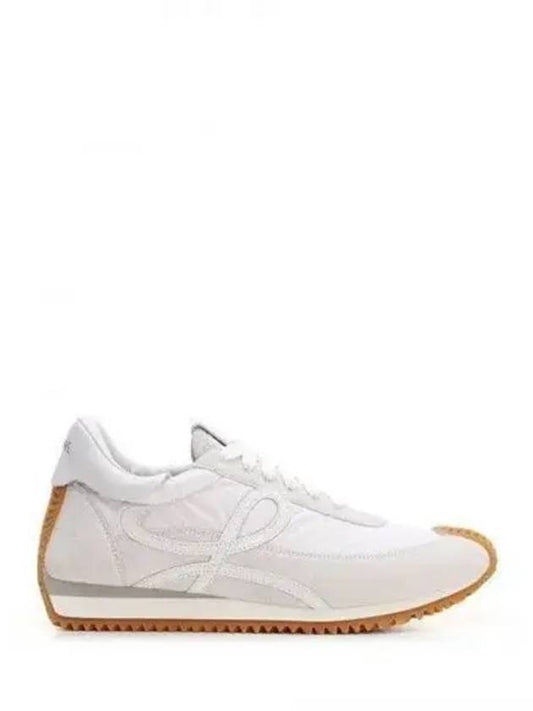 Flow Runner Suede Nylon Sneakers White - LOEWE - BALAAN 2