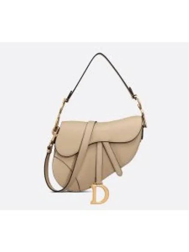 Saddle Strap Calfskin Tote Bag Beige - DIOR - BALAAN 2