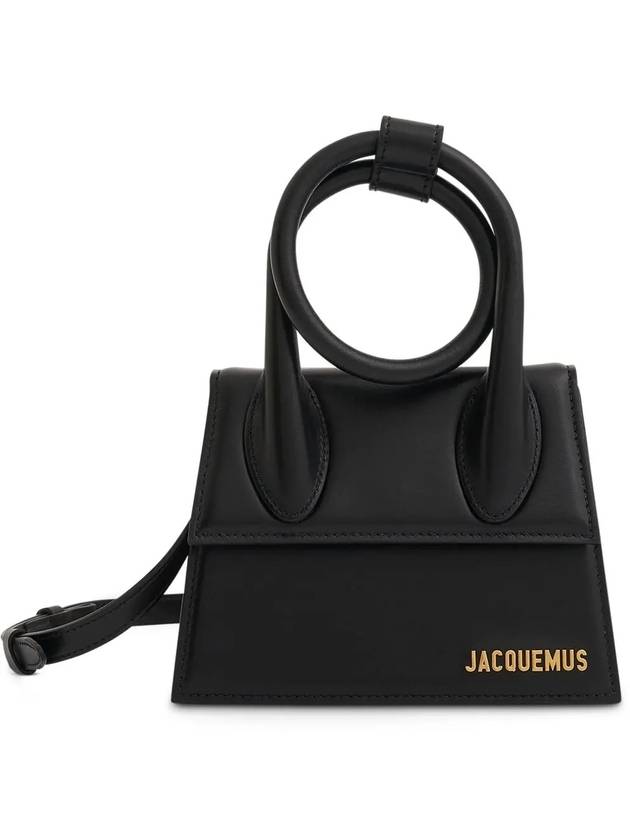 Le Chiquito Noeud Coiled Leather Tote Bag Black - JACQUEMUS - BALAAN 3