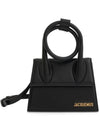 Le Chiquito Noeud Coiled Leather Tote Bag Black - JACQUEMUS - BALAAN 2