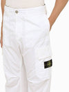 Waffen Logo Pocket Cargo Straight Pants White - STONE ISLAND - BALAAN 4