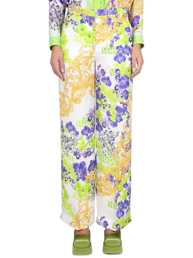 23 ss Viscose Pants WITH ORCHID Print 10082221A067165W270 B0650032692 - VERSACE - BALAAN 2