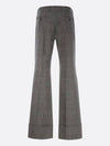 Prince Of Wales Wool Linen Straight Pants Grey - GUCCI - BALAAN 5