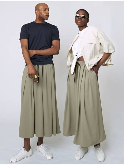 Loose Wide Pants Khaki Beige - ATHPLATFORM - BALAAN 2