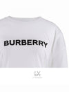 logo print cotton short sleeve t-shirt white - BURBERRY - BALAAN 4