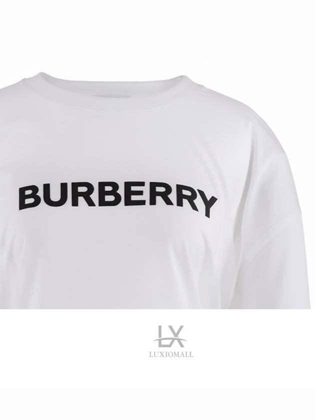 logo print cotton short sleeve t-shirt white - BURBERRY - BALAAN 4