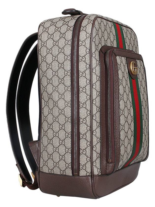 Ophidia GG Leather Medium Backpack Beige - GUCCI - BALAAN 4