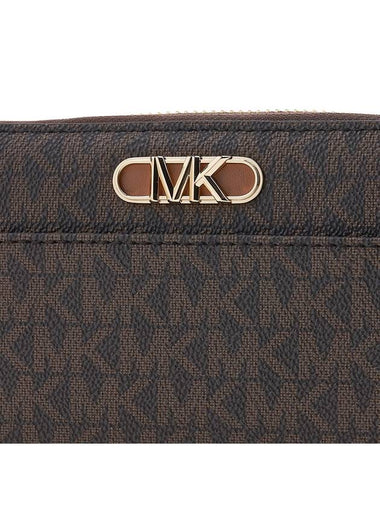 Parker Large Logo Continental Long Wallet Brown - MICHAEL KORS - BALAAN 7