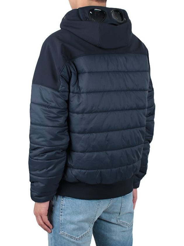 Shell Goggles Down Hooded Jacket Navy - CP COMPANY - BALAAN 6