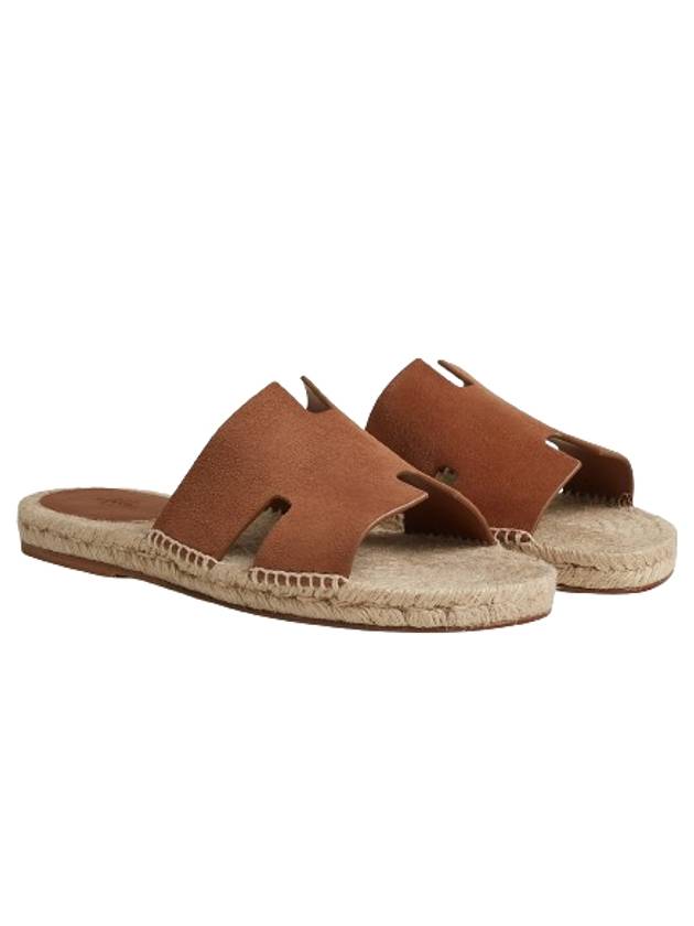 Antigua Espadrille Snake Sandals Brown - HERMES - BALAAN 3