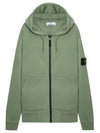 Wappen Patch Cotton Hooded Zip Up Sage - STONE ISLAND - BALAAN 2