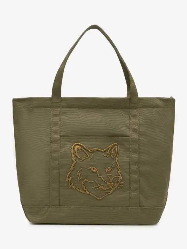 Fox Head Large Tote Bag Green - MAISON KITSUNE - BALAAN 2