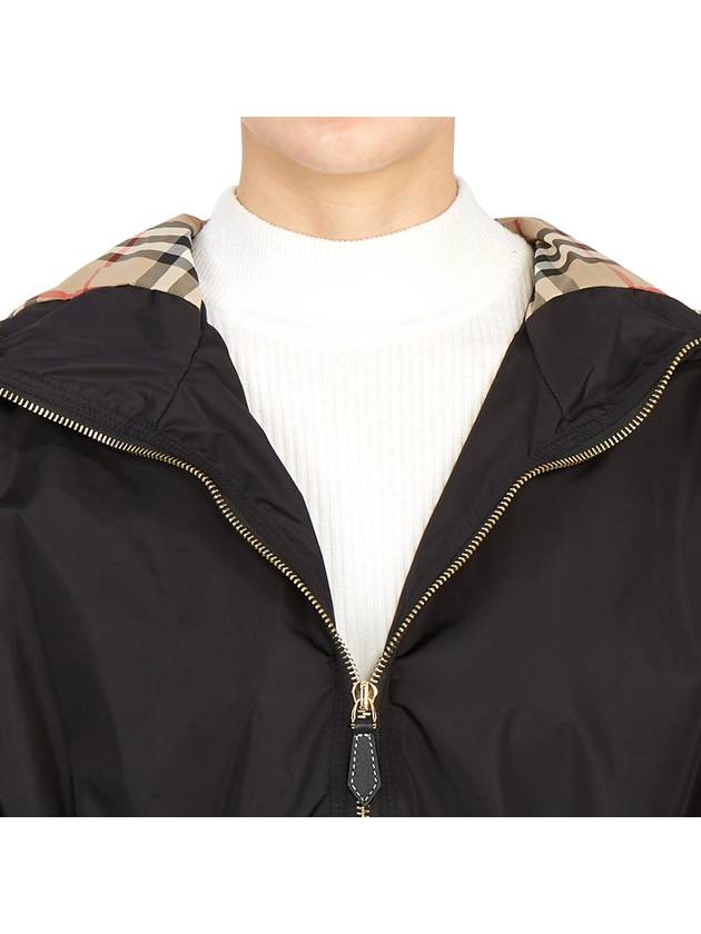 Nylon Lightweight Hooded Jacket Black - BURBERRY - BALAAN 9