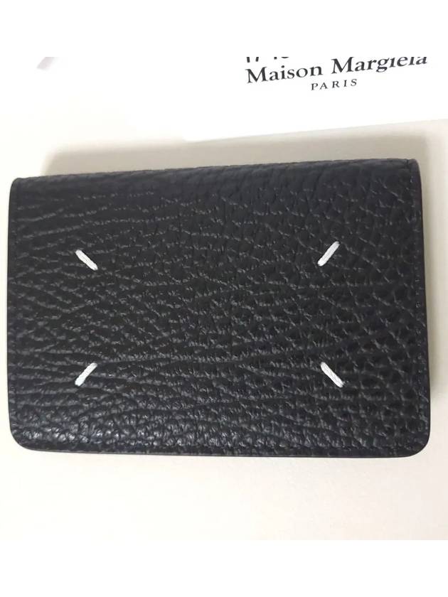 Bovine Leather Card Wallet Black - MAISON MARGIELA - BALAAN 3