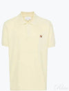 Fox Head Patch Cotton Polo Shirt Yellow - MAISON KITSUNE - BALAAN 2