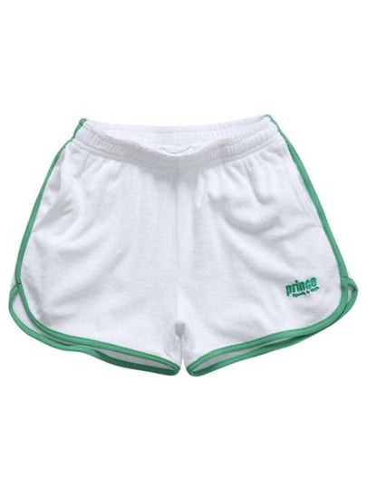 Prince Logo Cotton Shorts White - SPORTY & RICH - BALAAN 2