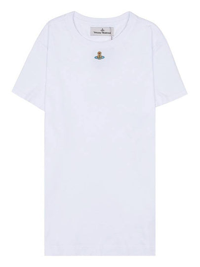 Embroided ORB Peru Short Sleeve T-Shirt White - VIVIENNE WESTWOOD - BALAAN 2