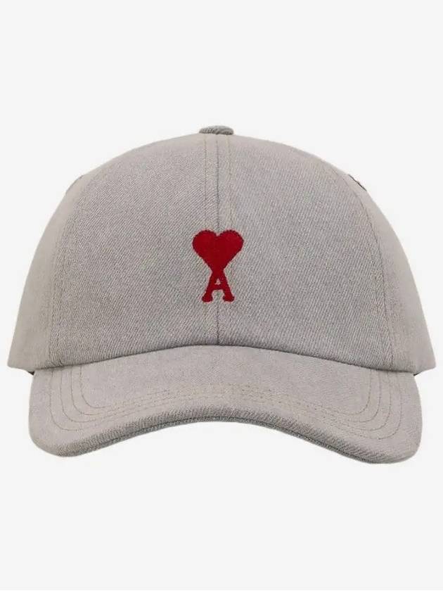 Red de Coeur embroidered cap Jabel gray UCP006 DE0028 0555 - AMI - BALAAN 3