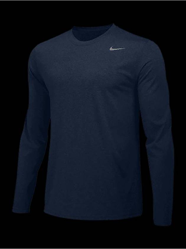 Men's Team Legend Dri Fit Long Sleeve T-Shirt Navy - NIKE - BALAAN 2