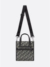 Safari North South Oblique Jacquard Tote Bag Black Beige - DIOR - BALAAN 6