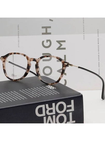 Glasses frame ESSENCE17 HT8 leopard fur rim round - DIOR - BALAAN 2