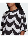 T Shirt H20475 Black White WOMENS UK6 - ADIDAS - BALAAN 4