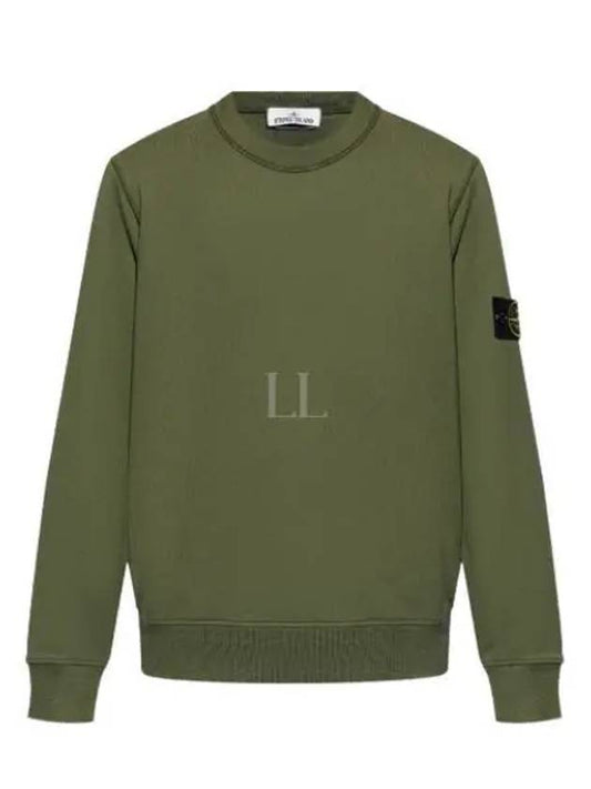 Compass Patch Cotton Sweatshirt Musk Green - STONE ISLAND - BALAAN 2