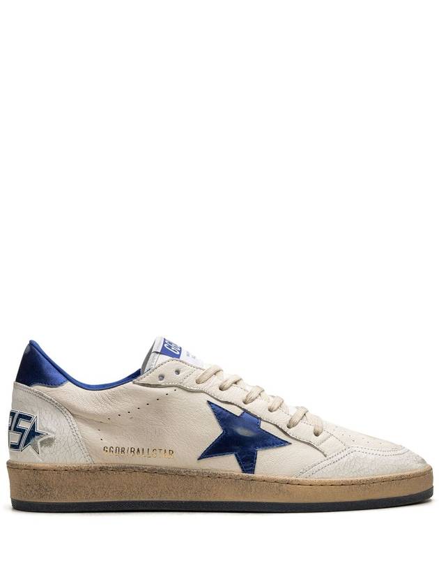 Men's Blue Tab Blue Star Low Top Sneakers White - GOLDEN GOOSE - BALAAN 2