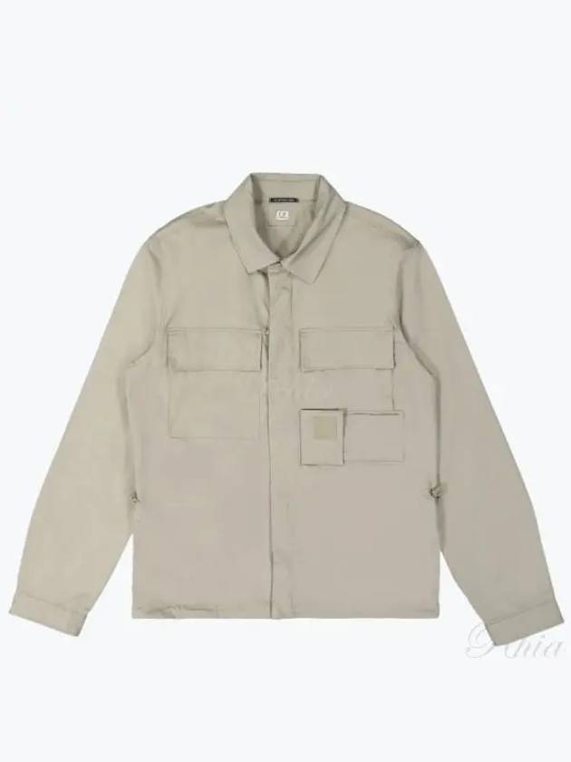 Metropolis Series Gabardine Pocket Long Sleeve Shirt Silver Sage - CP COMPANY - BALAAN 2