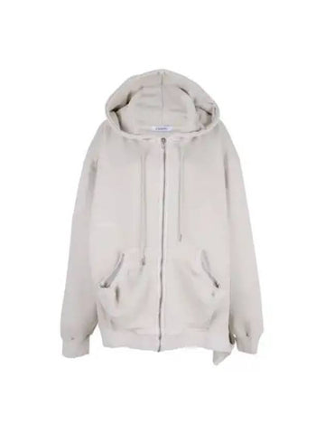 Whole pointed hoodie zip up beige - CERRIC - BALAAN 1